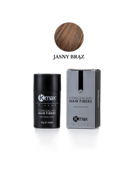 Kmax Mikrowłókna do Włosów Zagęszczanie Włosów 15g-jasny brąz