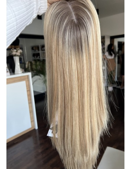 MILENA 40-45 CM  Z GRZYWKĄ TOPPER Z WŁOSÓW NATURALNYCH  PREMIUM