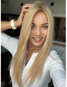 Peruka Sheila 50 cm – blond z odrostem, włosy naturalne