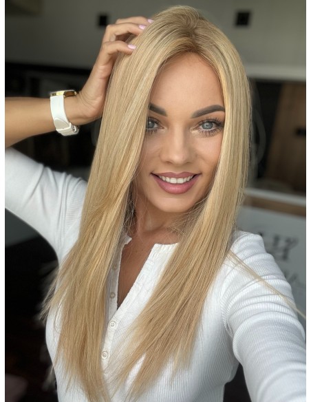 Peruka Sheila 50 cm – blond z odrostem, włosy naturalne