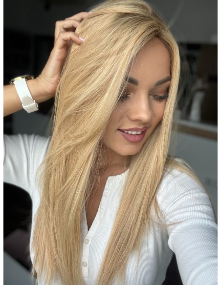 Peruka Sheila 50 cm – blond z odrostem, włosy naturalne