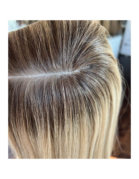 "MILENA 45CM "S"  "DŁUGA PERUKA Z WŁOSÓW NATURALNYCH  PREMIUM  -MIKROSKÓRA