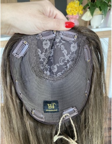 "MIRA 45 cm" TOPPER Z WŁOSÓW NATURALNYCH