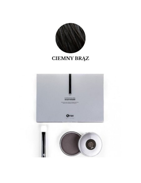 Kmax Topical Shader -Puder maskujący łysinę-ciemny brąz