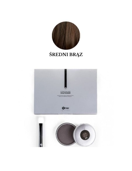 Kmax Topical Shader -Puder maskujący łysinę-średni brąz