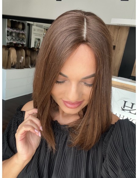 "ALICE 35 CM" TOPPER Z WŁOSÓW NATURALNYCH  SŁOWIAŃSKICH