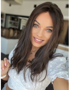 "SIA 45" PERUKA Z WŁOSÓW NATURALNYCH FALOWANYCH "M" 2