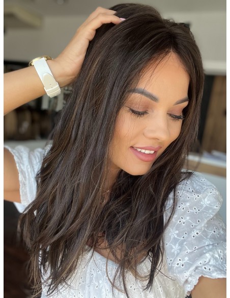 "SIA 45" PERUKA Z WŁOSÓW NATURALNYCH FALOWANYCH "M"