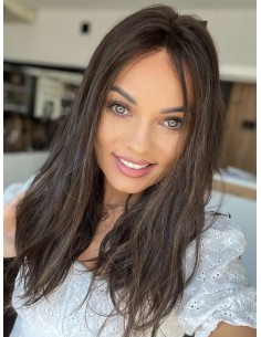 "SIA 45" PERUKA Z WŁOSÓW NATURALNYCH FALOWANYCH "M"