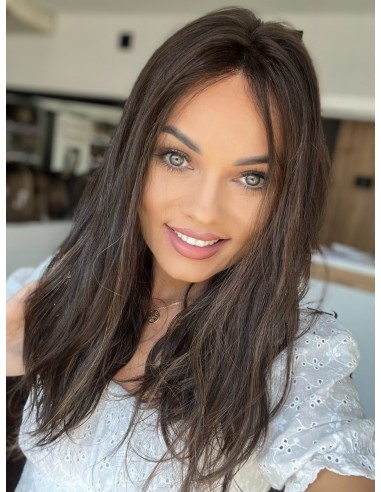 "SIA 45" PERUKA Z WŁOSÓW NATURALNYCH FALOWANYCH "M"