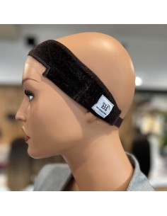 Opaska welurowa pod perukę lace front-ciemny brąz