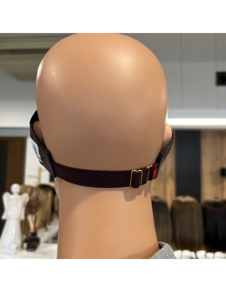 Opaska welurowa pod perukę lace front-ciemny brąz