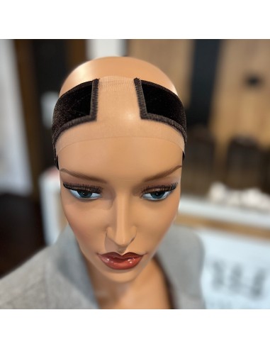 Opaska welurowa pod perukę lace front-ciemny brąz
