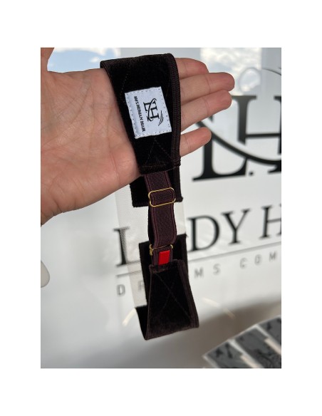 Opaska welurowa pod perukę lace front-ciemny brąz