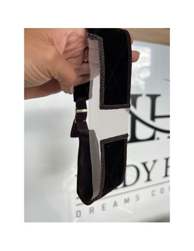 Opaska welurowa pod perukę lace front-ciemny brąz