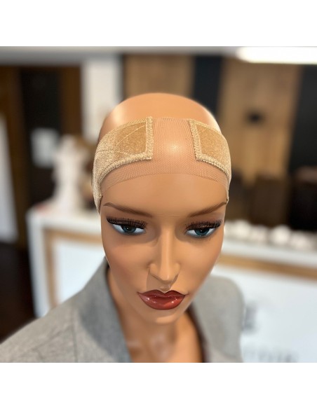 Opaska welurowa pod perukę lace front-beżowa