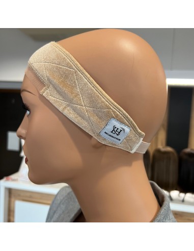 Opaska welurowa pod perukę lace front-beżowa