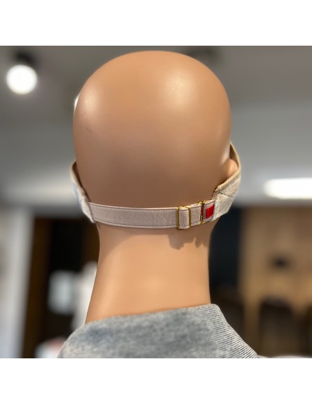 Opaska welurowa pod perukę lace front-beżowa