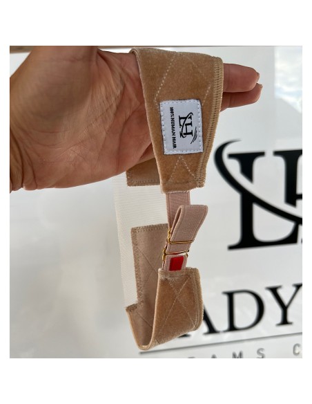 Opaska welurowa pod perukę lace front-beżowa