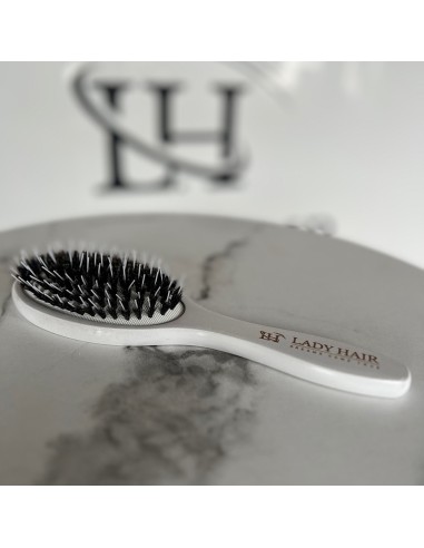 Szczotka do peruk i topperów  z włosów naturalnych  z włosia dzika Lady Hair
