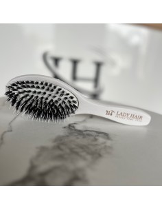 Szczotka do peruk i topperów  z włosów naturalnych  z włosia dzika Lady Hair