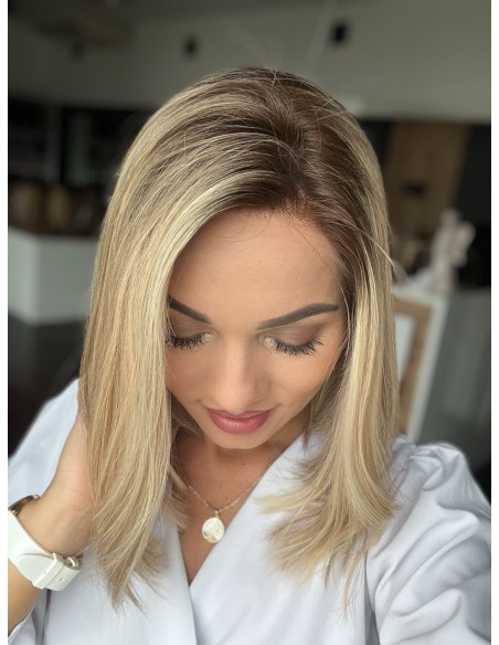 MILENA 35  LACE FRONT PERUKA Z WŁOSÓW NATURALNYCH  PREMIUM   "S"