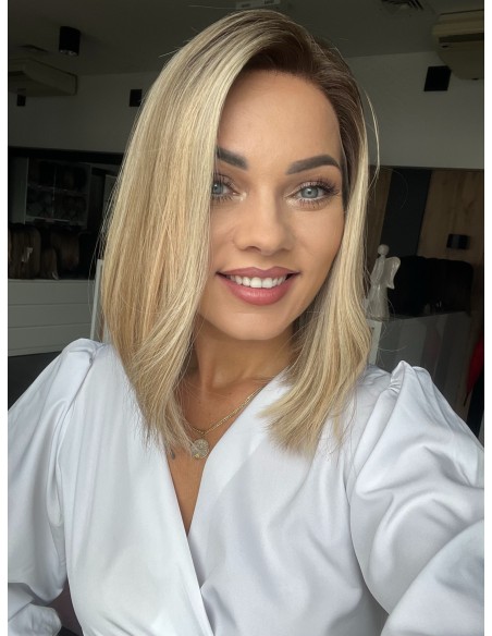 MILENA 35  LACE FRONT PERUKA Z WŁOSÓW NATURALNYCH  PREMIUM   "S"