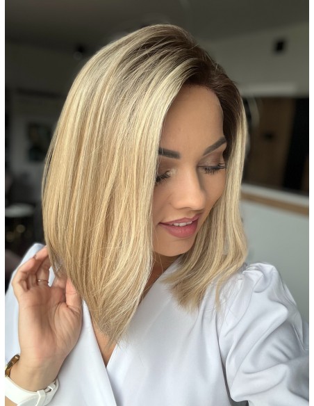 MILENA 35  LACE FRONT PERUKA Z WŁOSÓW NATURALNYCH  PREMIUM   "S"