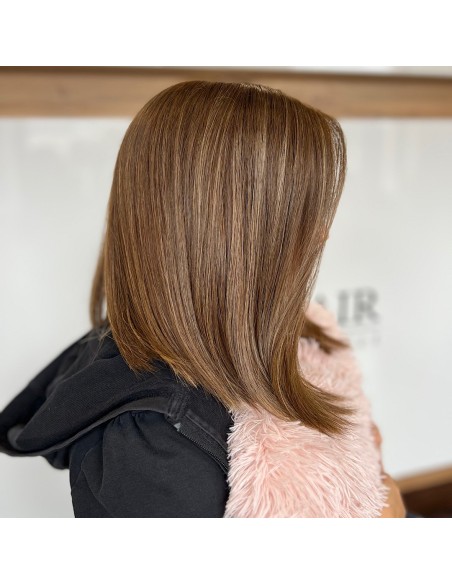 Peruka dziecięca 40 cm – włosy naturalne, ombre brąz–blond