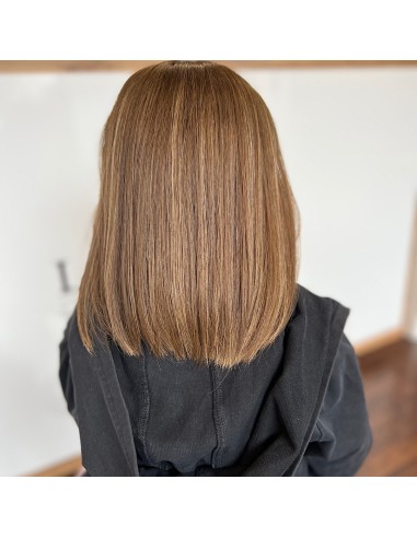 Peruka dziecięca 40 cm – włosy naturalne, ombre brąz–blond