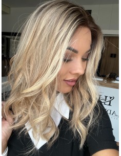 "MILENA 40  "PERUKA Z WŁOSÓW NATURALNYCH  PREMIUM   "S"