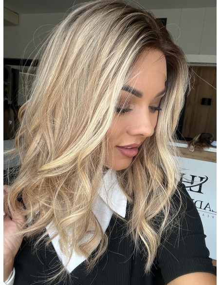 "MILENA 40  "PERUKA Z WŁOSÓW NATURALNYCH  PREMIUM   "S"