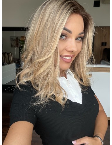 "MILENA 40  "PERUKA Z WŁOSÓW NATURALNYCH  PREMIUM   "S"