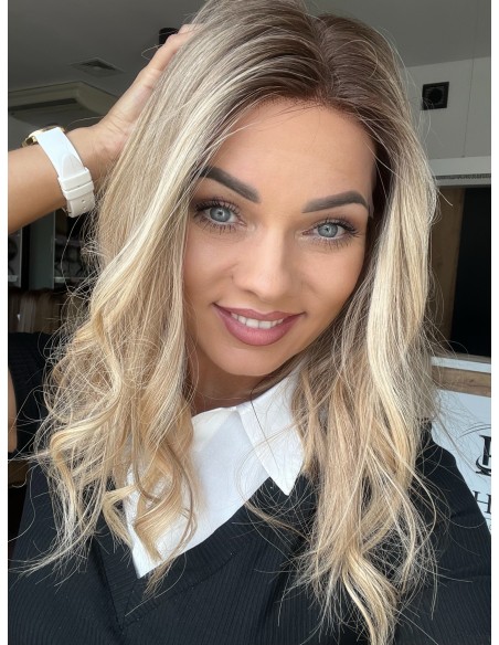 "MILENA 40  "PERUKA Z WŁOSÓW NATURALNYCH  PREMIUM   "S"