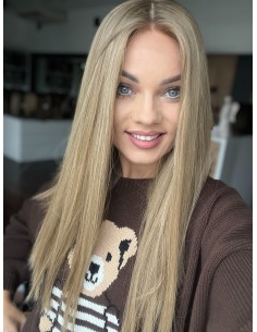 "KAROLA 50- Peruka z włosów naturalnych  "S" PREMIUM -Mikroskóra