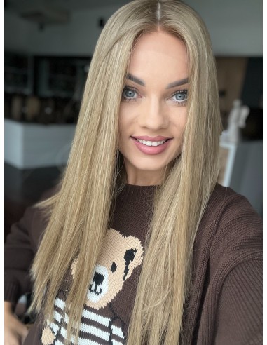 "KAROLA 50- Peruka z włosów naturalnych  "S" PREMIUM -Mikroskóra