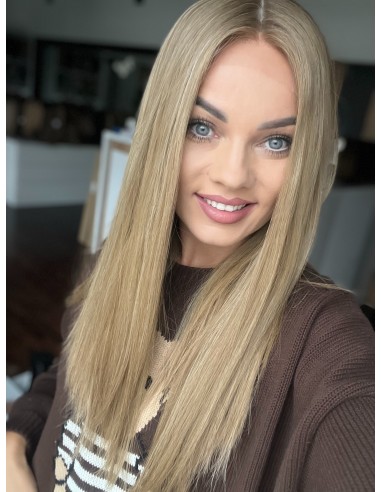 "KAROLA 50- Peruka z włosów naturalnych  "S" PREMIUM -Mikroskóra