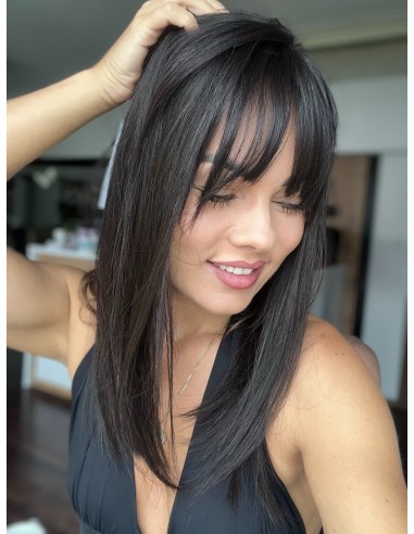 Ina 50cm z grzywką  silk top-topper z włosów naturalnych   z możliwością podklejania