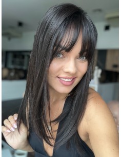 Ina 50cm z grzywką  silk top-topper z włosów naturalnych   z możliwością podklejania 2