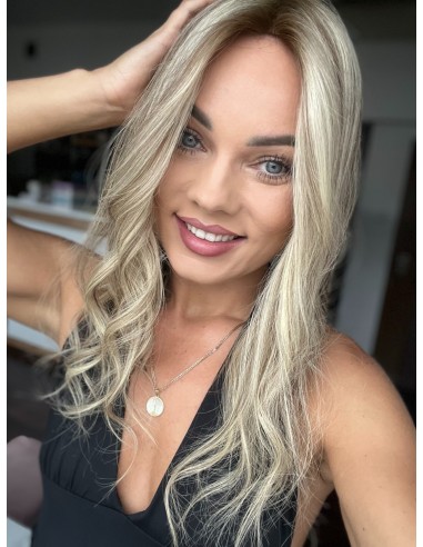 Natalia 04 45 cm z grzywką Hollywood -Mono topper z włosów naturalnych