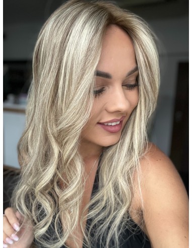 Natalia 04 45 cm z grzywką Hollywood -Mono topper z włosów naturalnych