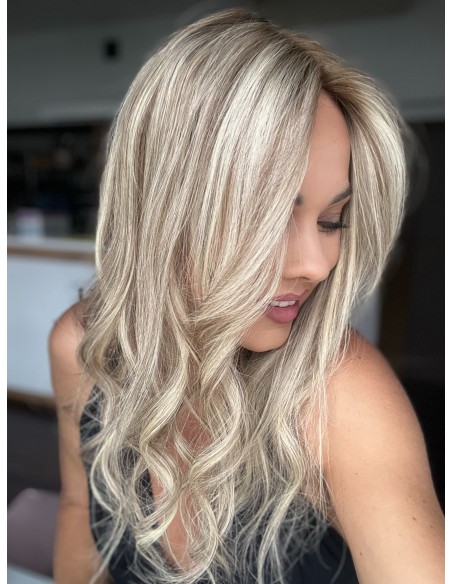 Natalia 04 45 cm z grzywką Hollywood -Mono topper z włosów naturalnych