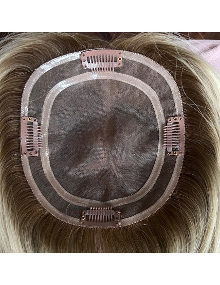 Natalia 04 45 cm z grzywką Hollywood -Mono topper z włosów naturalnych