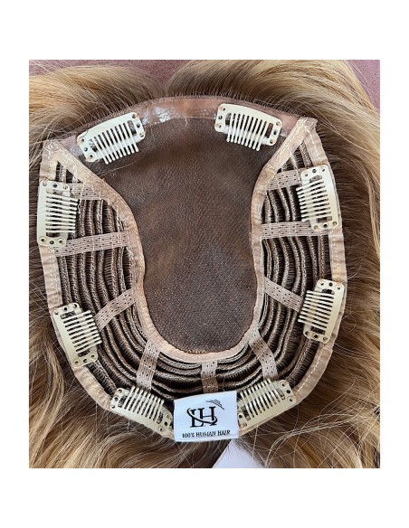 SELENE K14-45CM- BLOND TOPPER Z WŁOSÓW NATURALNYCH