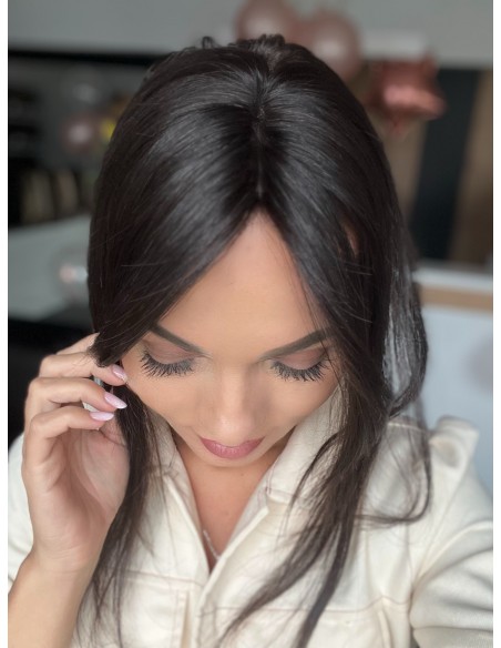 Grzywka/mini topper z włosów naturalnych K1B 40 cm