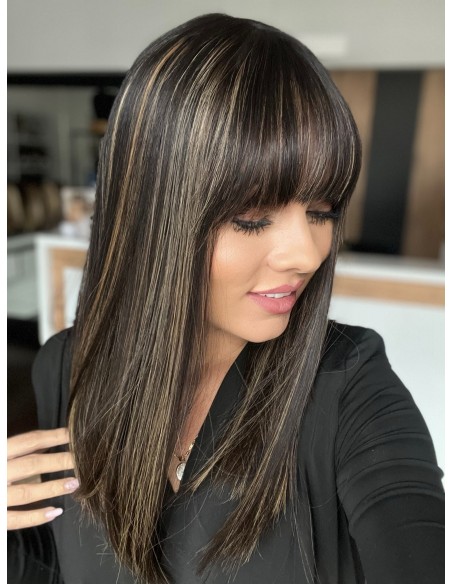 ZUZIA 45 MS Z GRZYWKĄ"S"-PERUK WŁOSÓW NATURALNYCH