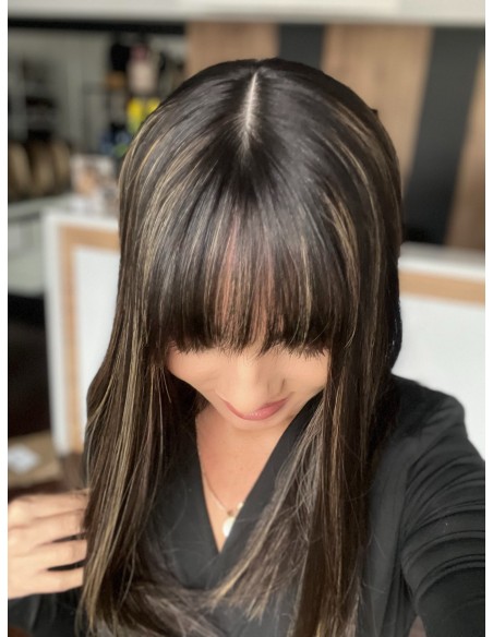 ZUZIA 45 MS Z GRZYWKĄ"S"-PERUK WŁOSÓW NATURALNYCH