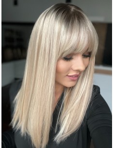 ANIA 45 CM Z GRZYWKĄ "S"-PERUKA LACE FRONT Z WŁOSÓW NATURALNYCH+MIKROSKÓRA 2