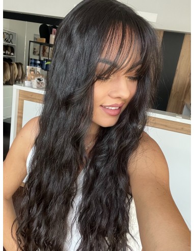 INA 75 CM" TOPPER Z WŁOSÓW NATURALNYCH  FALOWANYCH