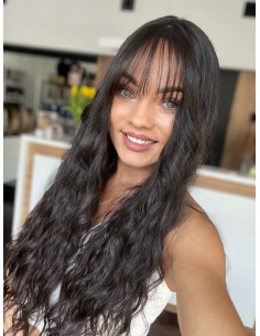 INA 75 CM" TOPPER Z WŁOSÓW NATURALNYCH  FALOWANYCH 2